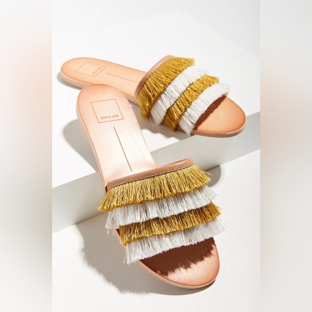 Dolce Vita Women’s Fringe Celaya Slides Size 8